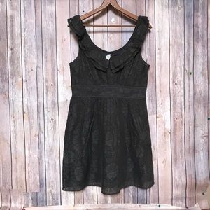 Anthropologie Cocktail Dress lace Sz L spring